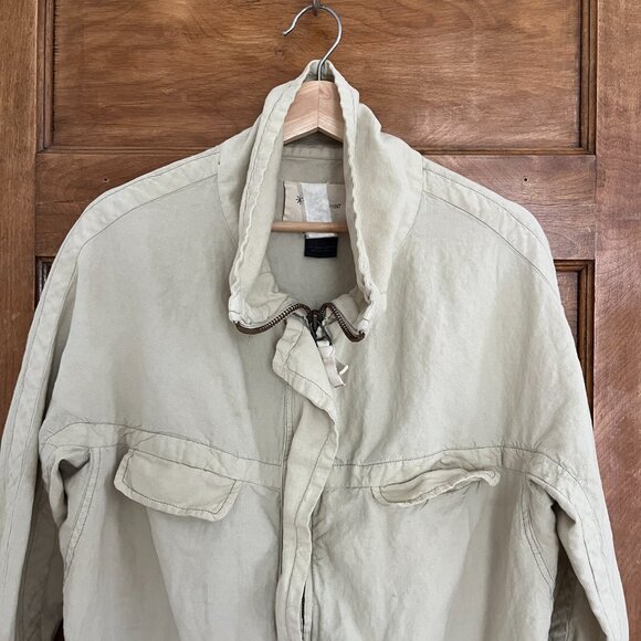 Etoile Isabel Marant Cotton Linen Blend Cream Jacket - Sz S - Picture 2 of 12